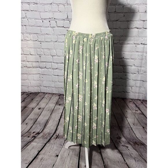 Leslie Fay Vintage 3 Pc Skirt Blazer Scarf Green - Picture 14 of 16